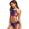 thumbnail image 3 of Dreamtimes Colorful Galaxy Stardust Nebula Swimsuits Padded Bikini Sets Sexy Swimwear for Women, X-Large, 3 of 7