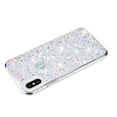 thumbnail image 3 of for iPhone XR Glitter Case, Cute Bling Sparkle Shiny Slim Soft Silicone Reflective Clear TPU Bumper Women Girls Shockproof Protective Phone Case for iPhone XR, White, 3 of 6