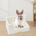 thumbnail image 6 of Medium Rabbit Easy to Clean Potty Litter Tray Bunny Corner Toilet Box White, 6 of 8