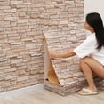thumbnail image 2 of Papel tapiz autoadhesivo 3D de 70 cm x 1/5/10 m, pegatinas de pared de ladrillo impermeables continuas para sala de estar, dormitorio, habitación de los niños, decoración del hogar, 2 of 5