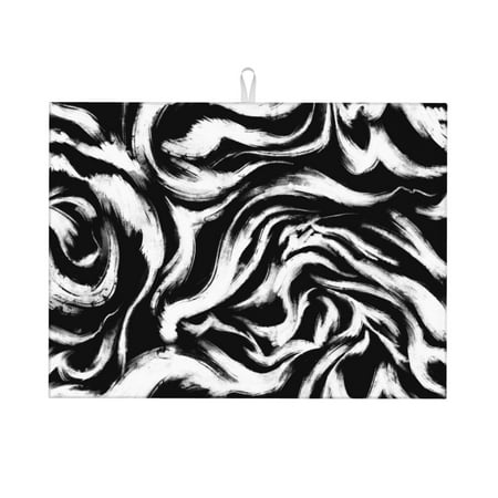 

Cauagu Dish Drying Mat 24*18 inch Absorbent Dish Drainer Kitchen Counter Dish Drying Pad for Countertops Sinks Draining Racks( Leopard And Zebra 2)
