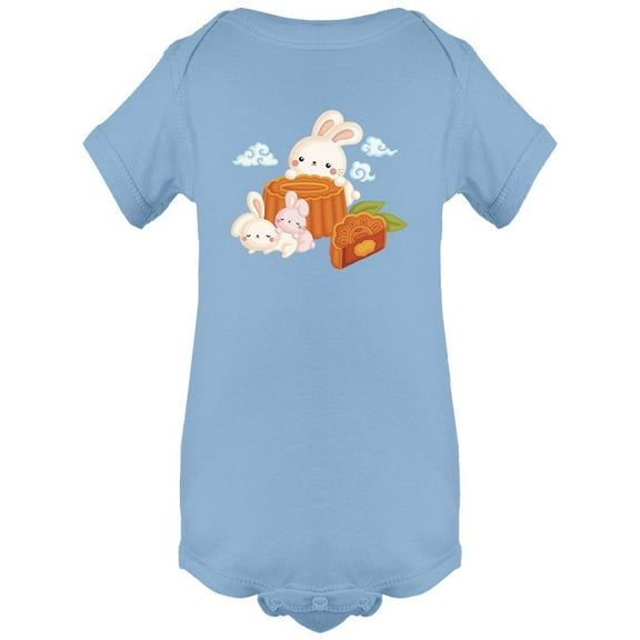 Bunnies And Mooncakes Bodysuit Infant -Image by Shutterstock, 6 Months