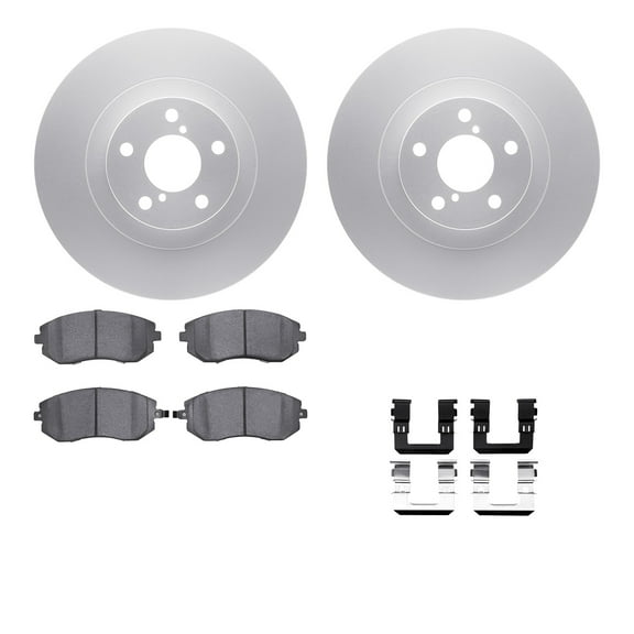 Dynamic Friction Company Front Geospec Brake Rotors with 5000 Advanced Brake Pads includes Hardware 4512-13076