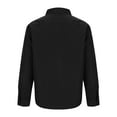 thumbnail image 5 of RYRJJ Men's Work Shirt Regular Fit Outdoor Hiking Cargo Shirts Long Sleeve Button Down Men Shirt with Pockets(Black,XXL), 5 of 7