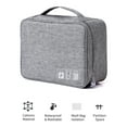 thumbnail image 4 of Storage Organizer, Electronics Organizer Travel Bag for Cable Accessories Storage Bag Pouch Free Separated Space Waterproof for Cable Cord Charger Hard Drive Earphone Power Bank, 4 of 8