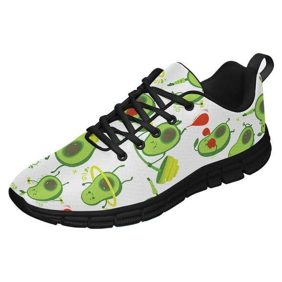 Avocados Shoes for Men Women Running Sneakers Breathable Casual Sport Tennis Shoes Gift for Him Her Black Size 3.5