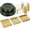 Dark Green, variant on 350Pcs Orange and Clear Plastic Dinnerware Set for 50 Guests, Include: 50 Dinner Plate, 50 Dessert Plates, 50 Pre Rolled Napkins With Silverware, 50 Cups, Disposable Plates for Party