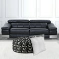thumbnail image 5 of HomeRoots 518254 20 x 24 x 24 in. Black Cotton Round Animal Print Pouf Ottoman, 5 of 5
