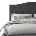 thumbnail image 5 of Home Design Mason Full Upholstered Platform Bed with Button Tufted, Bed Frame with Curved Headboard for Adult, Charcoal Gray, Easy Assembly, 5 of 6
