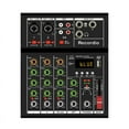 thumbnail image 1 of -A4 Professional Portable Digital Dj Console with USB Mixer Border Live Singing 4 Channel Audio Mixer Black, 1 of 7