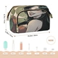 thumbnail image 6 of Wavy Quilted Cosmetic Bag Large-Capacity Travel Toiletry Organizer Includes 9-Piece Portable Travel Bottle Set Vampire Girl, 6 of 6