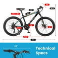 thumbnail image 6 of Ecarpat Mountain Bike 26 inch for Mens Womens, Shimano 21-Speed Disc Brakes, 6 of 9