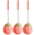 thumbnail image 1 of ColoMX 3pcs Cucharas de postres de cerámica Spoons Spoons Ice Cream cucharadas para el hogar, 1 of 7