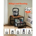 thumbnail image 2 of KFFKFF Compact Refrigerator Stand with Storage, Supporting 198 lbs, Portable Fridge Table with Mobile Storage Cart & Rotating Wheels, Drink Cooler Stand for Coffee Station, Small Fridge Arrangement, 2 of 8