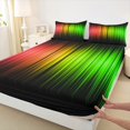 thumbnail image 3 of Castle Fairy Teens Abstract Stripes 3pcs Twin Sheet Sets,Geometric Lines Twin Fitted Sheet,Abstract Gradient Breathable Flat Sheet,Microfiber Bedroom Decor, 3 of 7