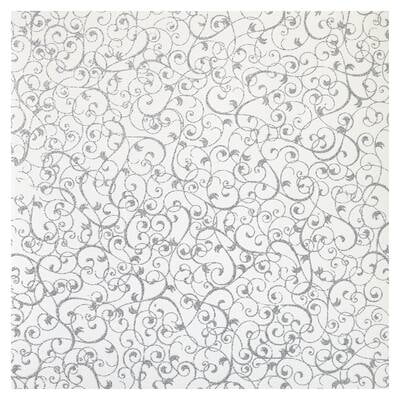 Recollections Silver Swirl Glitter Paper, 12" x 12", 30 Pack
