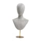 thumbnail image 2 of Cabeza de maniquí práctica y moderna con altura ajustable para exhibición de sombreros de mesa. Gris claro, 2 of 9