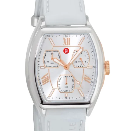 Michele Releve MWW19A000038 Two Tone Dial Gray Silicone Strap 36MM Womens Watch