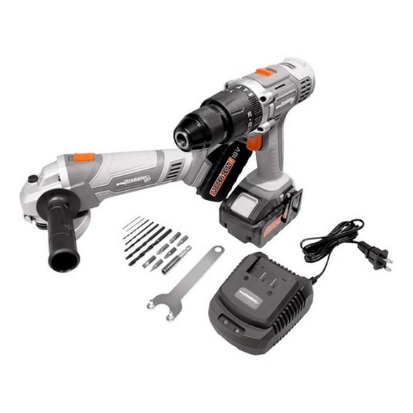 Kit Rotomartillo Y Miniesmeriladora Inalambricos Gladiator TP813/18-AA815K2