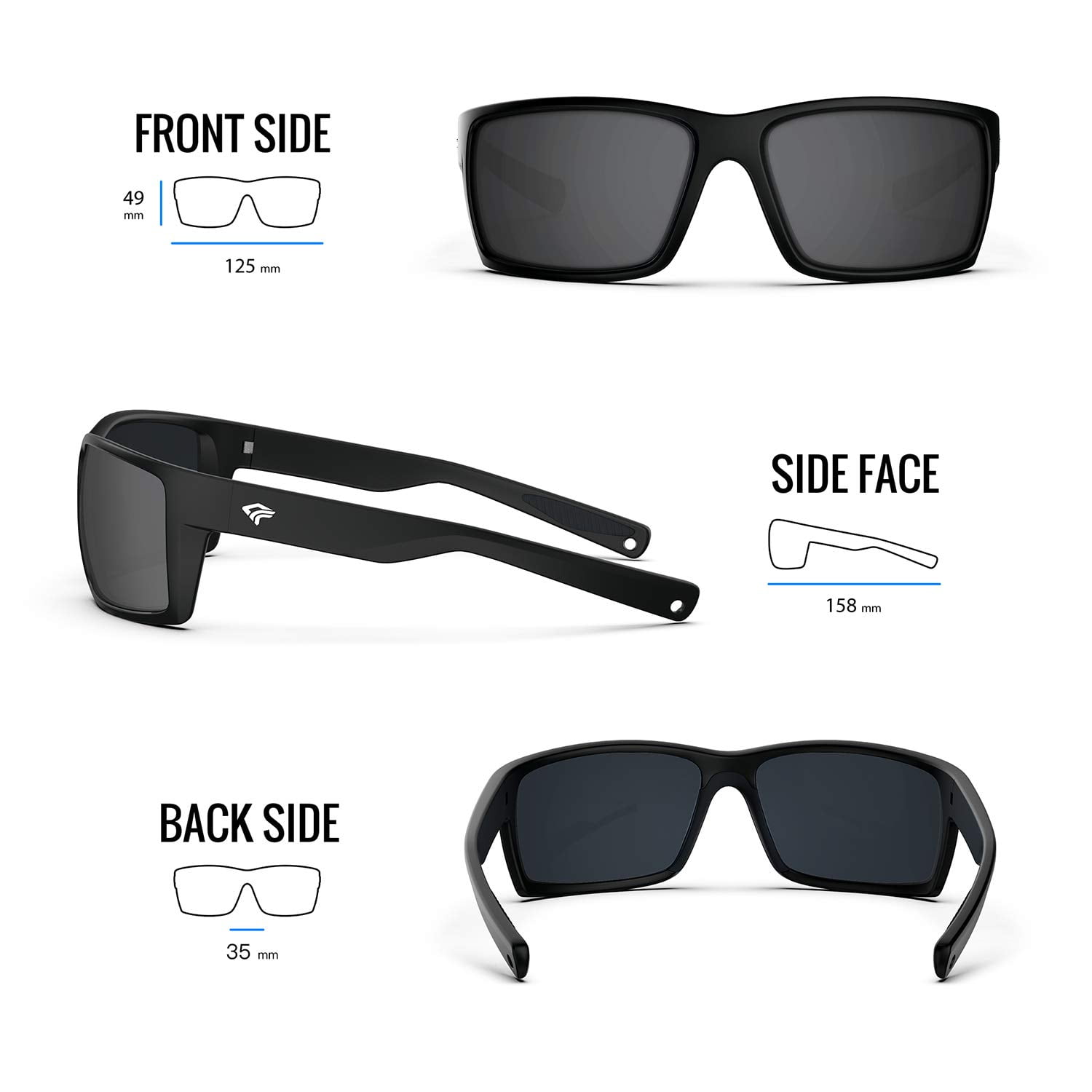 TOREGE Sports Polarized Sunglasses for Men Women Flexible