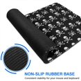 thumbnail image 6 of Long Mouse Pads for Desk,Black White Skull Cross Pattern Desk Mats on Top Of Desks, Desk Mouse Pad Extra Large with 3mm Non-Slip Base and Stitched Edge for Gaming,Office,Work,Home 31.5"x15.7", 6 of 6