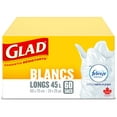 thumbnail image 3 of Glad Sacs à Ordures Blancs - Hauts 45 Litres - Febreze Parfum Frais et Propre, 60 Sacs à Ordures, 3 of 7