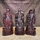 thumbnail image 2 of Ebony wood carving of the Three Star Gods of Fortune, Prosperity, and Longevity - a decorative item for the elderly to celebrate their birthdays and attract wealth in the living room., 2 of 4