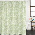 thumbnail image 2 of Botanical Rose Bud Bathroom Shower Curtains with 12 Hooks Waterproof Shower Curtain for Stalls and Bathtubs Vintage Mint Green Floral Leaves Farmhouse Decorative Bathroom Curtain 54x78 Inches, 2 of 9