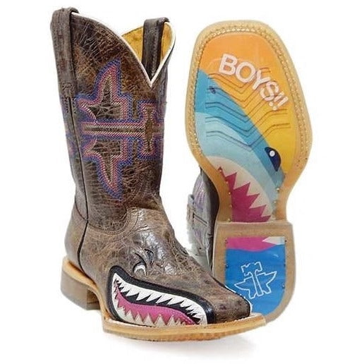 Kids Tin Haul Sharky Boots Handcrafted 