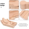 thumbnail image 3 of 2 piezas de vía de tren de madera para niños, juguete para armar, vía de tren, juguete para niños, 3 of 8
