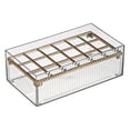 thumbnail image 1 of Vogacara Almacenamiento de escritorio de rejilla múltiple transparente para productos de maquillaje diario Caja de almacenamiento de Bolsas de maquillaje, 1 of 6