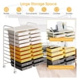 thumbnail image 5 of 20 Drawer Rolling Storage Cart, Art Cart Organizer with Wheels for Makeup, Tool, Paper, Multipurpose Storage Cart with Drawers for Office, Home, Classroom, Teacher, School (Yellow), 5 of 9