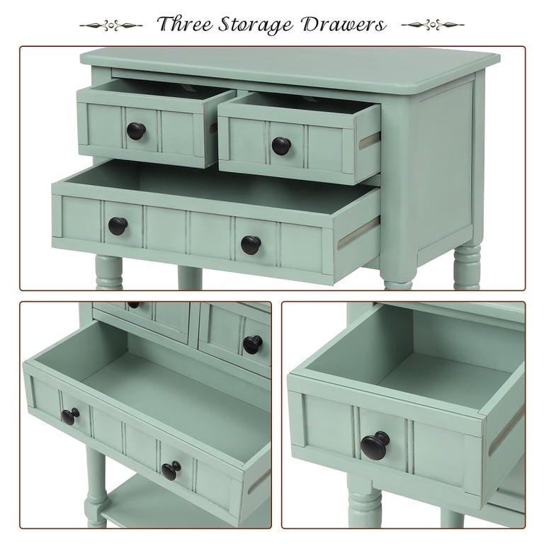 Console Table with Drawers, SEGMART 23