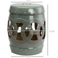 thumbnail image 4 of Outdoor Chairs , Water- And Breathable For All Seasons Ceramic Garden Furniture, 14" X 17" Stool, Knotted Ring Feature, 4 of 5