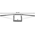 thumbnail image 3 of Krator Motorcycle Handlebar 7/8" Chrome Box Window Attack Style Compatible with Harley Davidson Road Glide Custom Ultra, 3 of 6