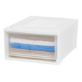 thumbnail image 3 of IRIS 31 Quart Plastic Stackable Medium Box Chest Drawer Storage, White, 3 of 6