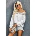 thumbnail image 4 of Women's White Blooming Lace Off The Shoulder Top, 4 of 12