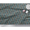 thumbnail image 2 of Soimoi Georgette Viscose Fabric Leaves Small Printed Craft Fabric by The Yard 42 Inch Wide, 2 of 3