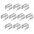 thumbnail image 1 of 100uds Cuero Cuerda Engarce Clips, 12,5x12,5mm Plegable Cilíndrico Cable Extremo para Cordón, Borla, Bricolaje Artesanía, Plateado Tono, 1 of 7
