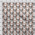 thumbnail image 3 of oneOone Cotton Flex Orange Fabric Skull Sewing Craft Projects Fabric Prints By Yard 40 Inch Wide, 3 of 4