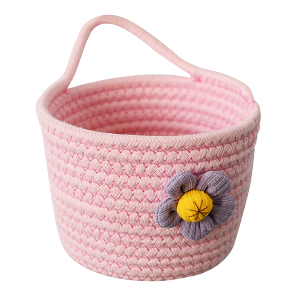 Woven Basket Cotton Rope Basket Baby Laundry Basket Hamper with Handles