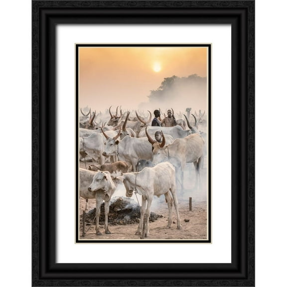 Cole, Trevor 11x14 Black Ornate Wood Framed with Double Matting Museum Art Print Titled - Tochmanga Camp