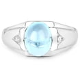 thumbnail image 3 of 3.67 Carat Genuine Swiss Blue Topaz and White Topaz .925 Sterling Silver Ring QJ Model, 3 of 3