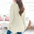 thumbnail image 2 of Cardigan Chandail d'Hiver pour Femmes Manches Longues Ouvert Manteau Tricoté avec Poche, 2 of 5