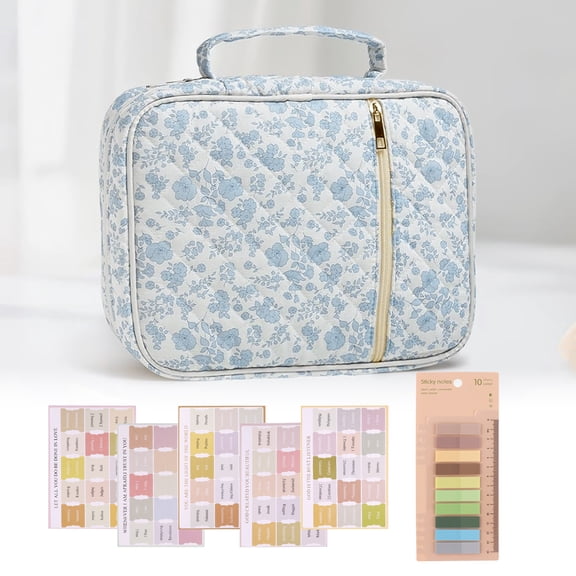 Yalumo Bible Cover Case for Women, Large Bible Bag with Handle, Floral Bible Carrying Case, Bible Book Covers for Women