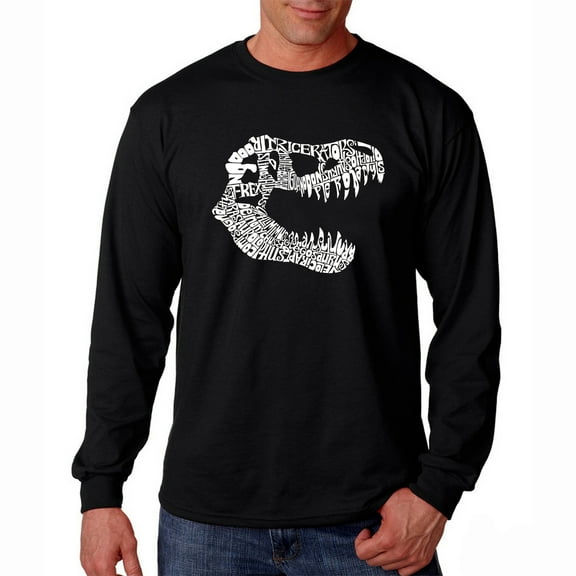 LA Pop Art Men's Word Art Long Sleeve T-shirt - TREX