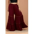 thumbnail image 3 of Tiered Sharara Pant - Maroon, Black and Navy Blue, 3 of 6