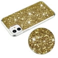 thumbnail image 4 of for iPhone 11 Glitter Case, Cute Bling Sparkle Shiny Slim Soft Silicone Reflective Clear TPU Bumper Women Girls Shockproof Protective Phone Case for iPhone 11, Gold, 4 of 6