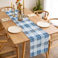 thumbnail image 4 of Blue Checkered Table Runner Farmhouse Modern Buffalo Plaid Tablerunners 13 x 60 Inch, Table Decorations Tabletop Scarf for Summer Gathering Holiday Farmhouse Kitchen Dining Decor, 4 of 8