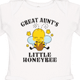 thumbnail image 4 of Inktastic Cute Bee Great Aunt's Little Honeybee with Stars Boys or Girls Long Sleeve Baby Bodysuit, 4 of 5